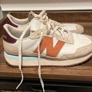 New Balance Cream and Orange Sneakers